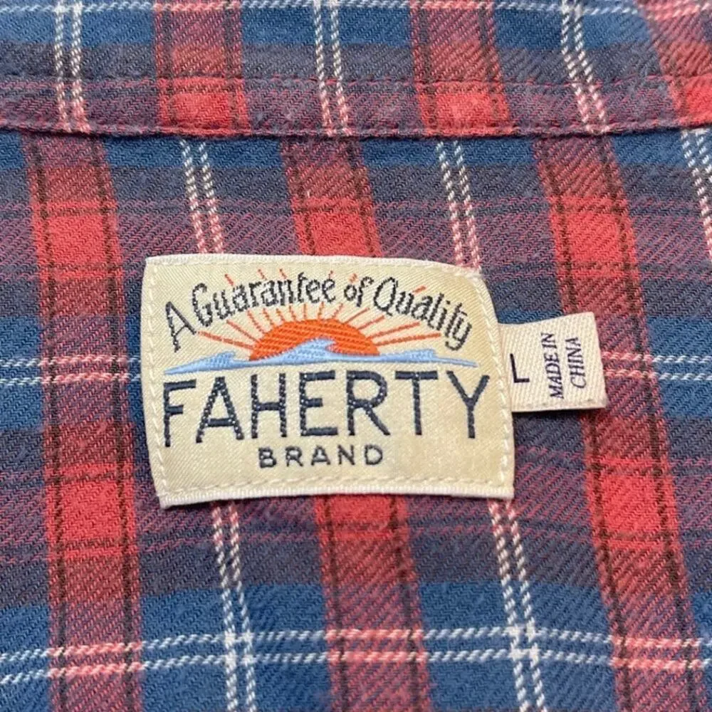 Faherty Men’s Movement Shirt – Half Moon Bay Plaid (Size Large)